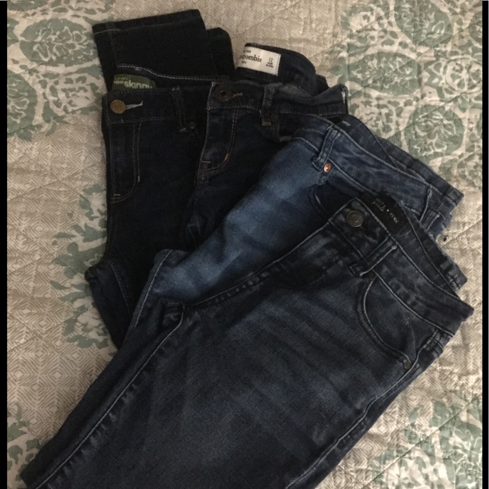 4 pr. Girls size 12 skinny jeans 1 price EUC